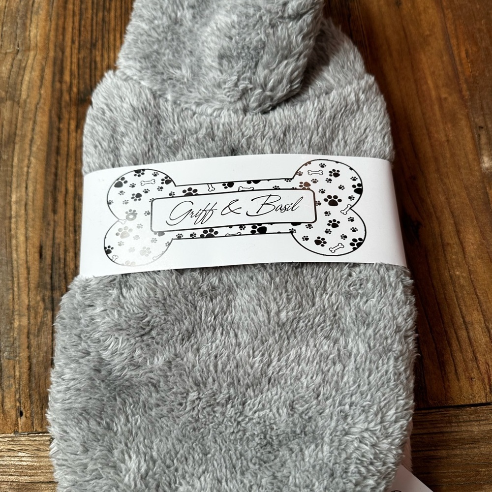 Gray Fuzzy Dog hoodie